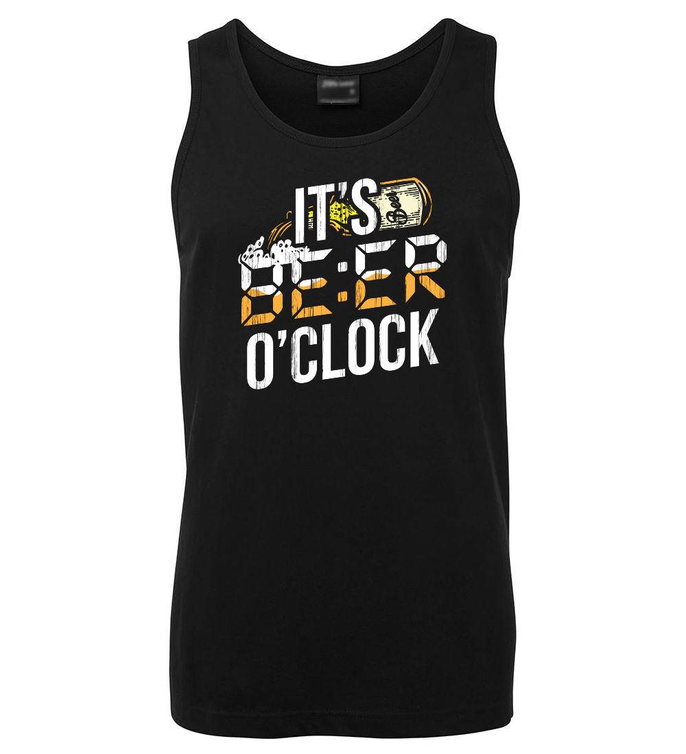 It's Beer O'Clock Mens Singlet (Black)