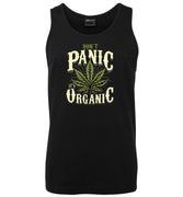 Don't Panic It's Organic Mens Singlet (Black)