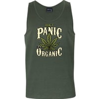 Don't Panic It's Organic Mens Singlet (Khaki)