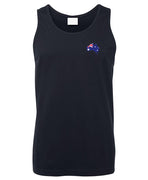 Australian Flag Map Shape Small Logo Mens Singlet (Navy)