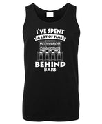 Spent a Lot of Time Behind Bars Pub Mens Singlet (Black)