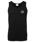 Anarchist Symbol Left Chest Logo Mens Singlet (Black)