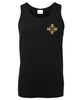 Celtic Cross Left Chest Logo Mens Singlet (Black)