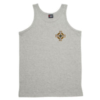 Celtic Cross Left Chest Logo Mens Singlet (Marle Grey) - Regular Sizes