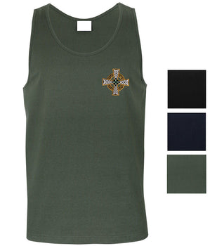 Celtic Cross Left Chest Logo Mens Singlet (Colour Choices)