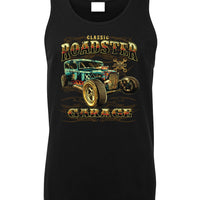 Classic Roadster Garage Mens Singlet (Black)