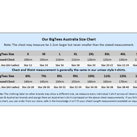 BigTees Australia Size Chart