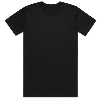 Plain Blank Tall Mens T-Shirt (Black)