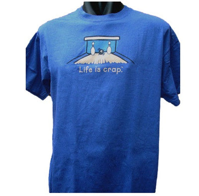 Life is Crap Tenpin Bowling Split Adults T-Shirt - AU Size Large